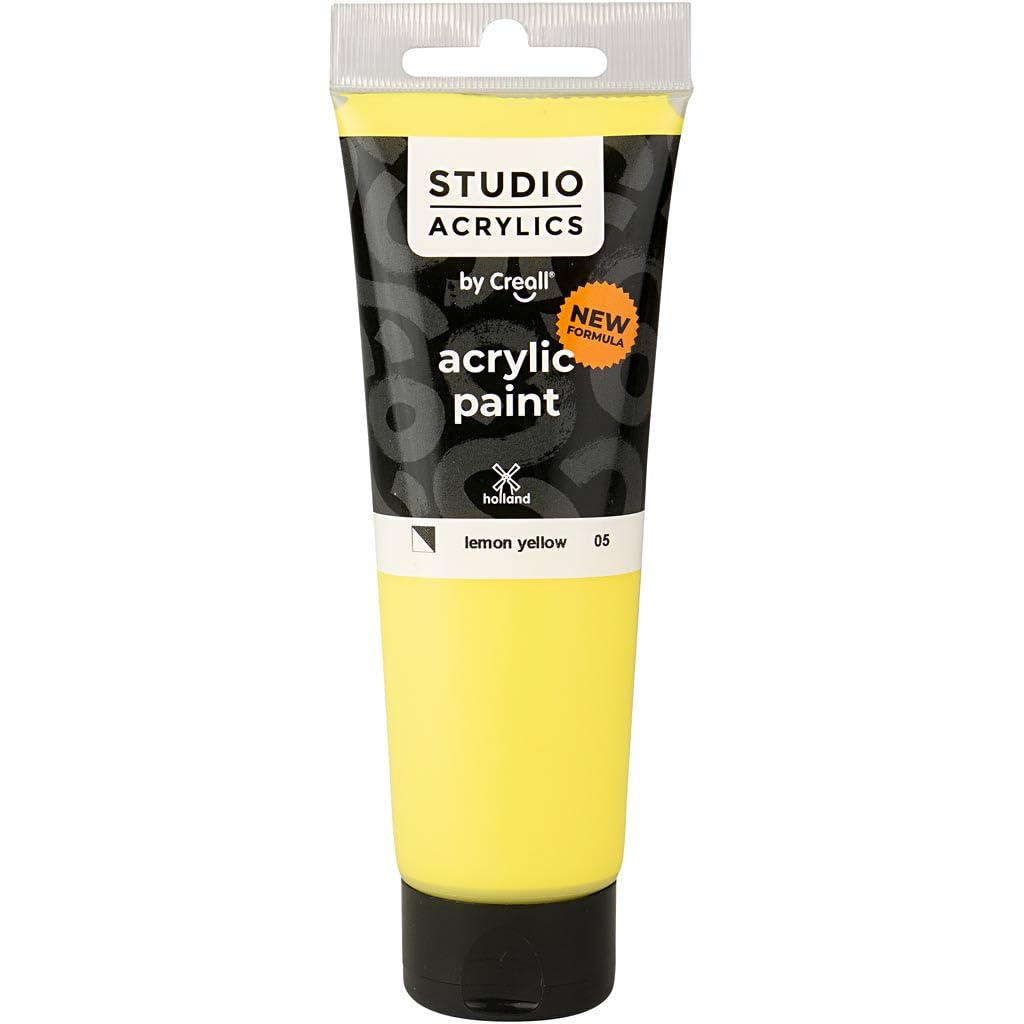 Creall ACRYLICS STUDIO TUBE 250ml 05 Lemon Yellow - Al Masam Stationery LLC Main image