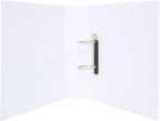 Atlas PVC A4 4-ring binder with 65mm spine and pocket, white document filing folder for organized storage.
