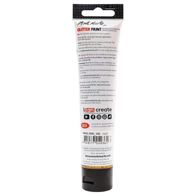 Silver Glitter Tempera Paint 75 ml – 5233-002