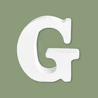 White Wooden Letter G for Crafts & DIY Decoration