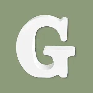 White Wooden Letter G for Crafts & DIY Decoration