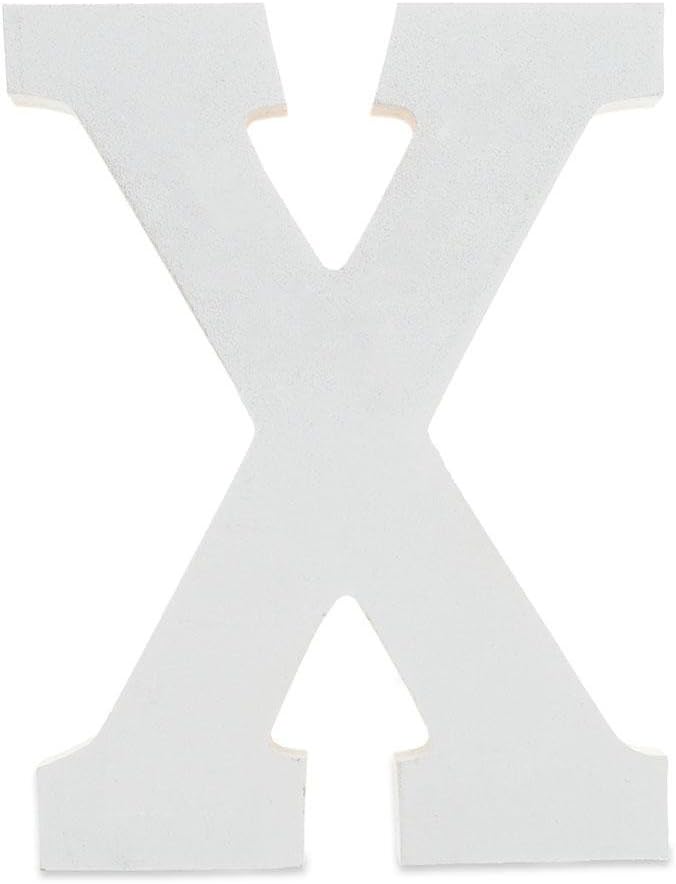 White Wooden Letter X for Crafts & DIY Decoration