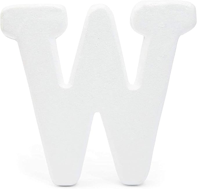 White Wooden Letter W for Crafts & DIY Decoration