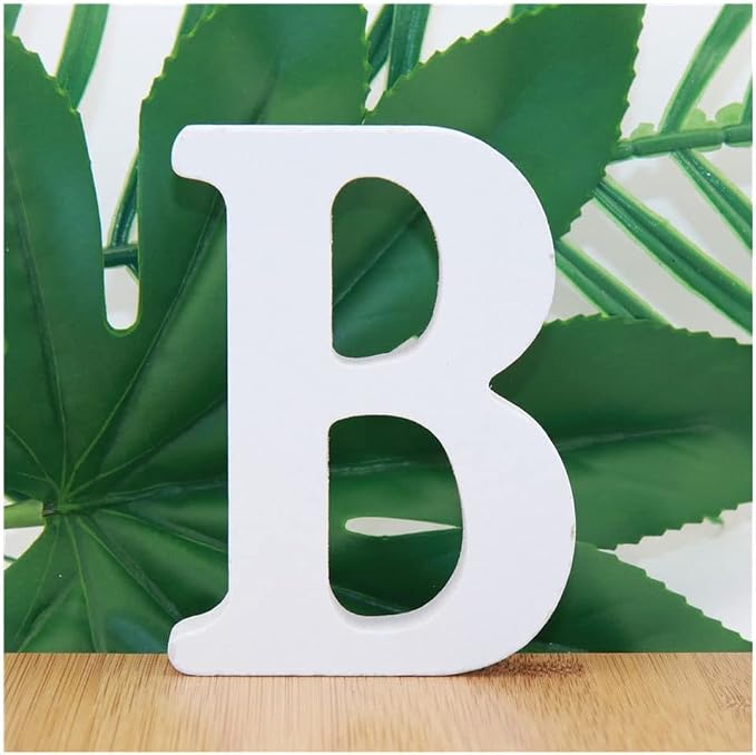 White Wooden Letter B for Crafts & DIY Decoration