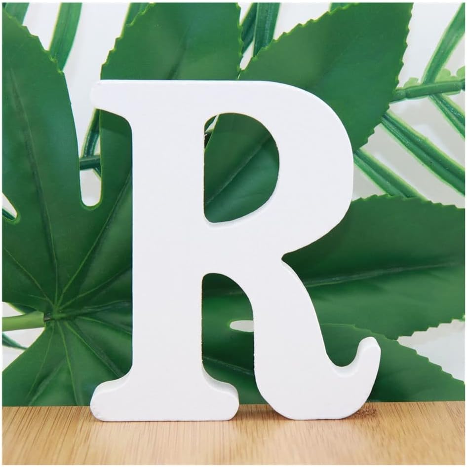 White Wooden Letter R for Crafts & DIY Decoration