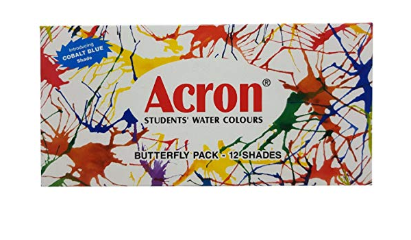 PIDILITE ACRRON STUDENT WATER COLOUR BUTTERFLY PACK 12X6ML - Al Masam Stationery LLC