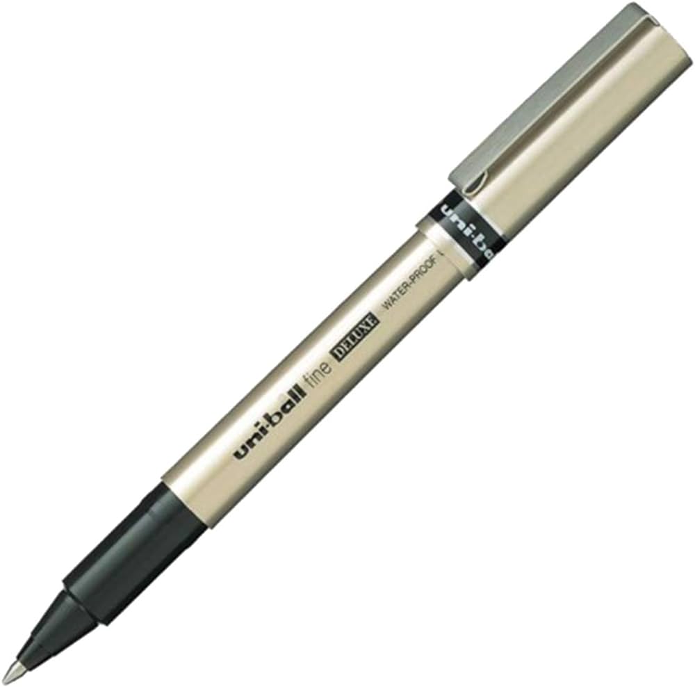 Mitsubishi Fine Deluxe Roller Pen Black Pack - Al Masam Stationery LLC Main image
