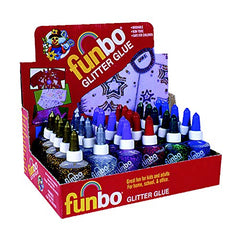 Funbo Glitter Glue 40gm Assorted Colors Box - Al Masam Stationery LLC