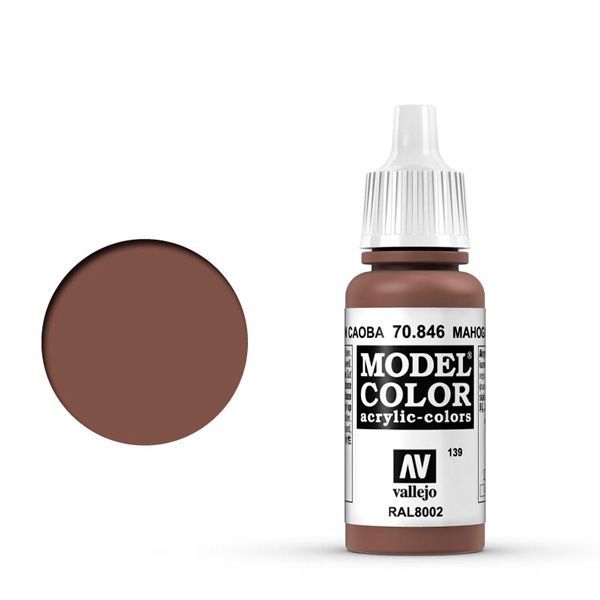 Vallejo 139:MODELCOLOR 846-17ML. MAHOGANY BROWN - Al Masam Stationery LLC