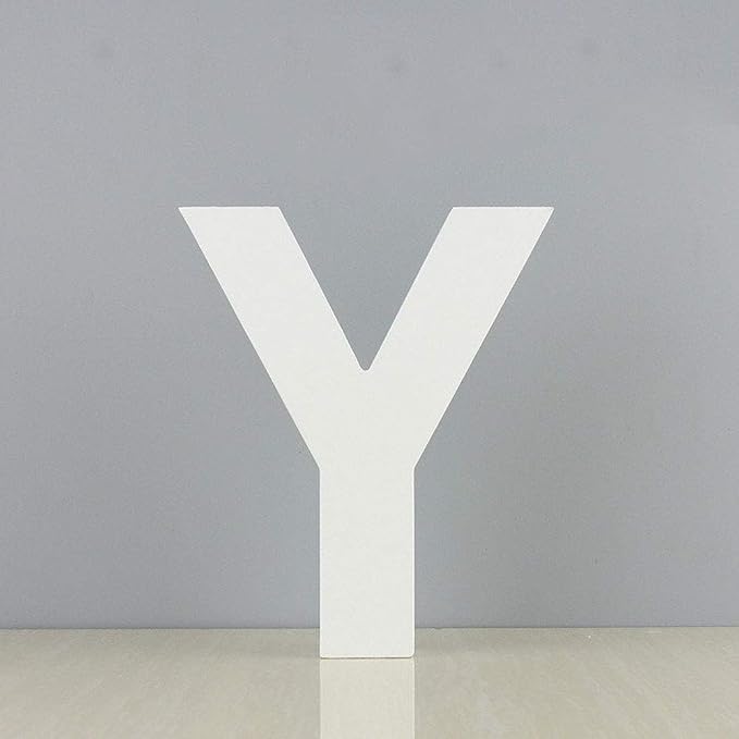 White Wooden Letter Y for Crafts & DIY Decoration