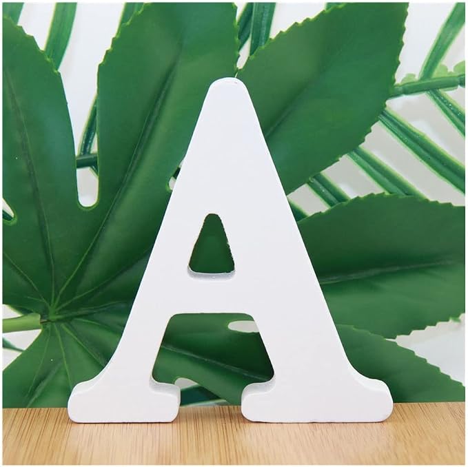 White Wooden Letter A for Crafts & DIY Decoration