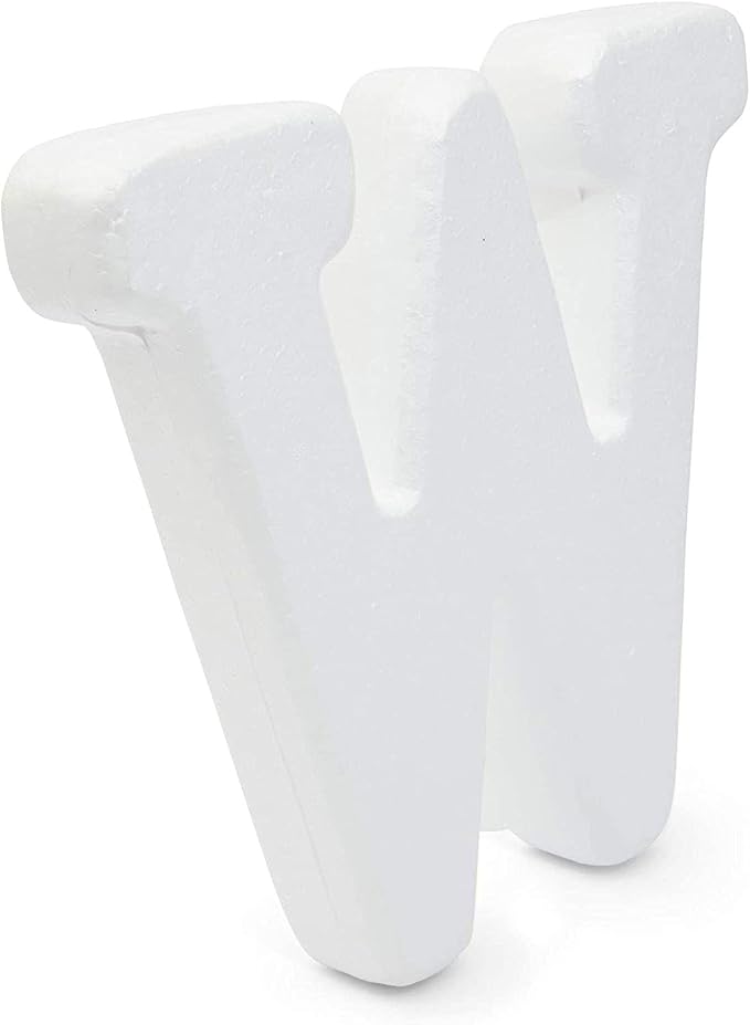 White Wooden Letter W for Crafts & DIY Decoration