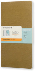 Moleskine Chapters Slim Large, Ruled, Tawny Olive, Soft Cover Journal