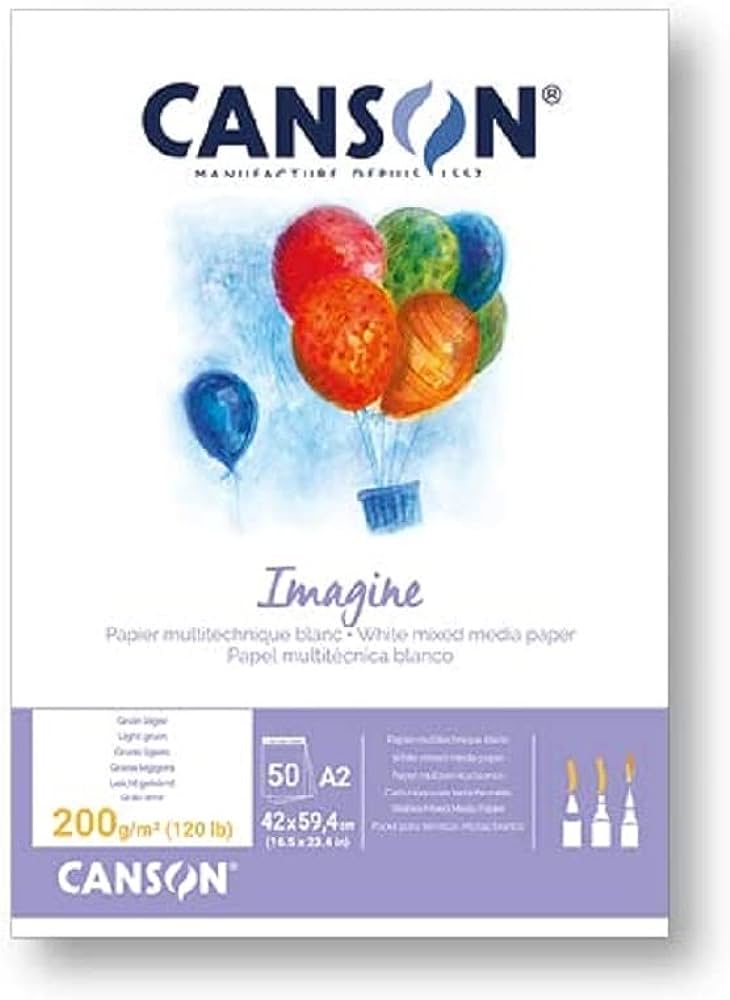 Canson Imagine Mix Media Pads A2 200gsm 50 Sheet - Al Masam Stationery LLC Main image
