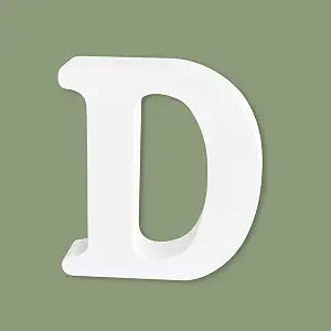 White Wooden Letter D for Crafts & DIY Decoration