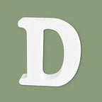 White Wooden Letter D for Crafts & DIY Decoration