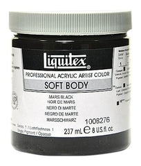 Liquitex Professional Soft Body Acrylic Paint 8-oz jar, Mars Black - Al Masam Stationery LLC