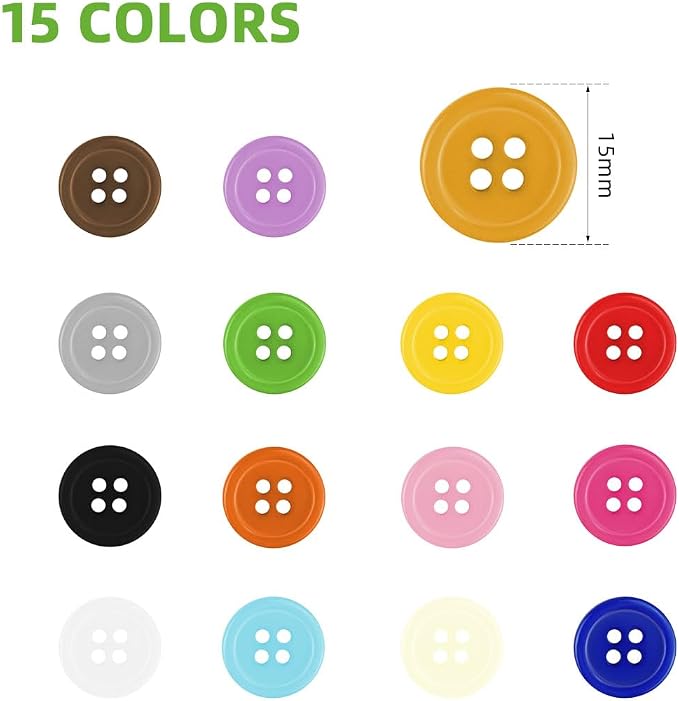 Assorted Colour Buttons for Crafts, Sewing and DIY Projects Secondary image