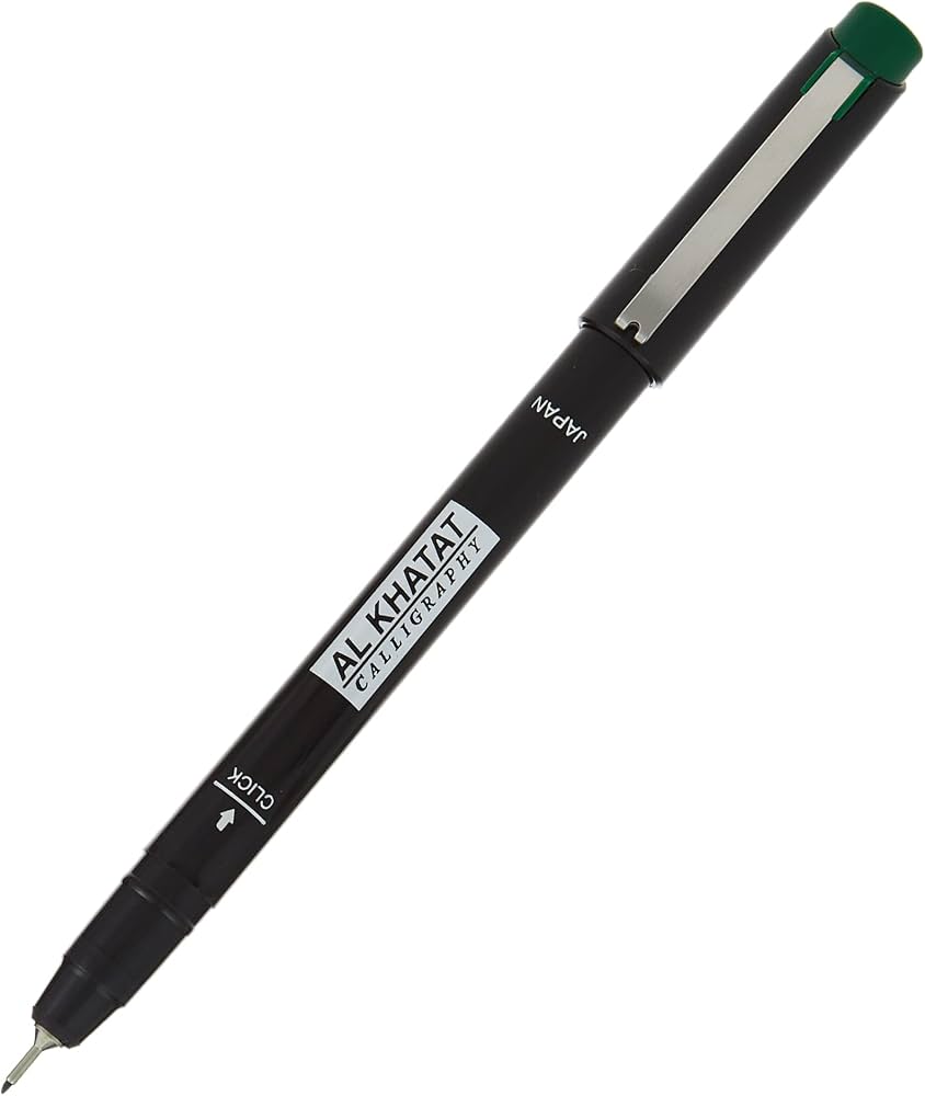 Al Khatat Calligraphy Pen 3.0 mm Green – Broad Fibre Tip Lettering Pen Secondary image