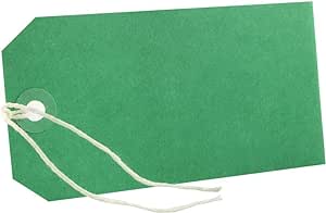 COLORED STRUNG TAGS 120*60MM GREEN(BOX OF 1X250) Main image