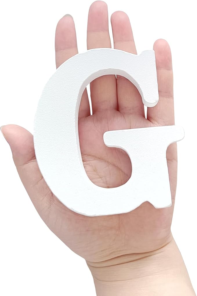 White Wooden Letter G for Crafts & DIY Decoration