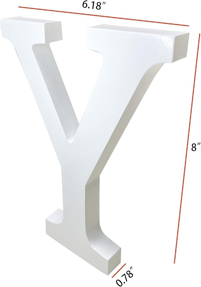 White Wooden Letter Y for Crafts & DIY Decoration