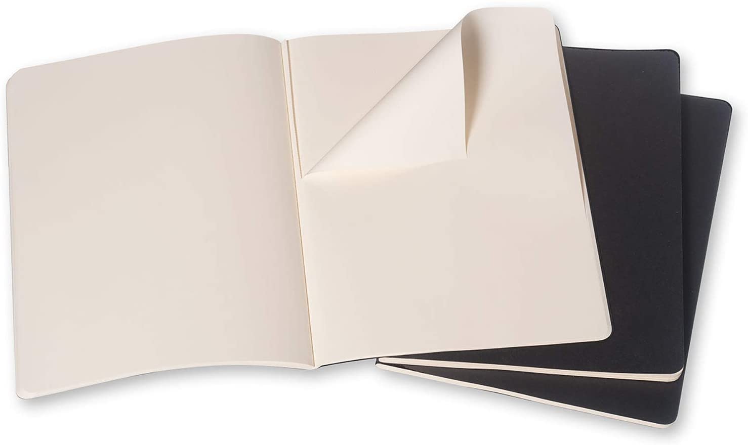 Moleskine Cashier Plain Extra Large Size Notebook Set of 3 Pcs Black - Al Masam Stationery LLC