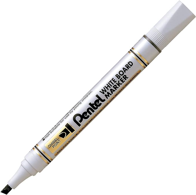 Pentel MW86 White Board Marker Chisel Tip Black – Al Masam