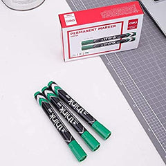 Deli Permanent Marker Chisel 1.5-5mm Green - (EU10150) - Al Masam Stationery LLC