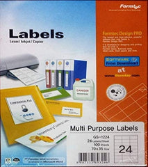 Formtec Labels 70x35mm 24 Labels Per Sheet - Al Masam Stationery LLC