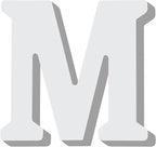 White Wooden Letter M for Crafts & DIY Decoration