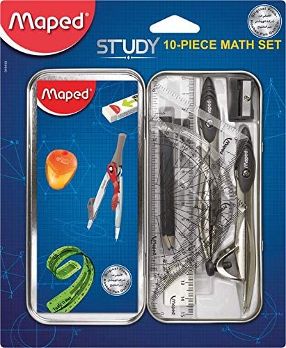 Maped Math. Set Study Geometry - (Set of 10) - Al Masam Stationery LLC