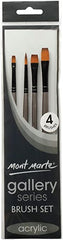 Mont Marte Gallery Series Brush Set Acrylic - (4 Pcs) - (BMHS0012) - Al Masam Stationery LLC