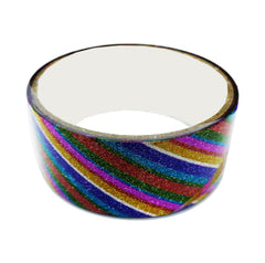 Multicolor Glitter Tape Striped