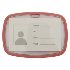 ID Card Holder Light Orange with Rubber - Al Masam Stationery LLC