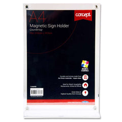 CONCEPT A4 MAGNETIC T SHAPED COUNTER TOP SIGN HOLDER