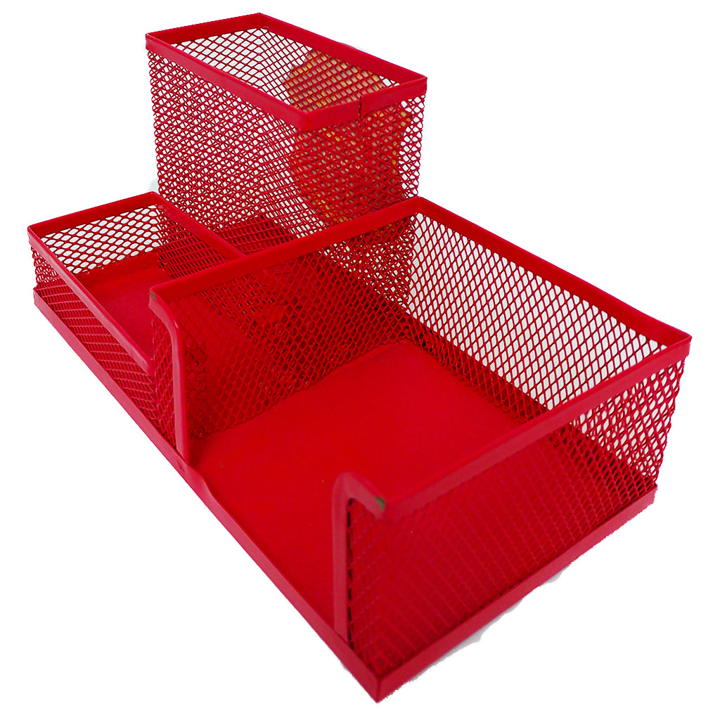 Wiremesh Desk Organizer Orange/Pink/Blue/Green - Al Masam Stationery LLC