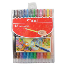 TITI Twist Crayons 12Color 5.8mm x 140mm Hang Sell - Al Masam Stationery LLC