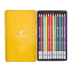 Deli Colored Pencil Smooth Rich Tin Box 12C