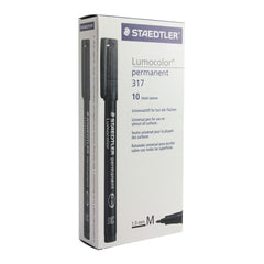 Staedtler 317-03 Lumocolor OHP Permanent Pen Blue Box of 10pcs - Al Masam Stationery LLC