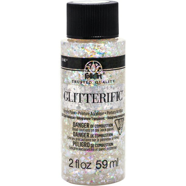 Folkart Glitterific Water Based Paints - Clear Hologram 59Ml - MSP 5874 - Al Masam Stationery LLC Main image