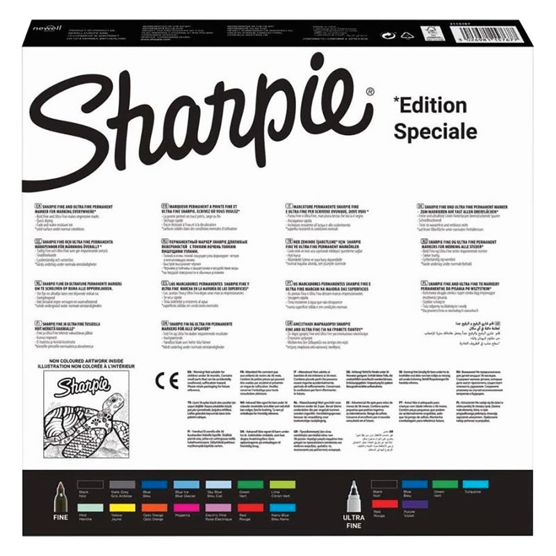 Sharpie Turtle Special Edition Permanent Marker Set Assorted 20 Pieces - Al Masam Stationery LLC