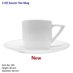 5 Oz- saucer tea mug - Al Masam Stationery LLC