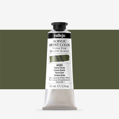 VALLEJO ACRYLIC ARTIST 420: 60 ML. GREEN EARTH - Al Masam Stationery LLC