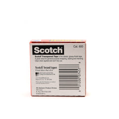 Scotch Transparent Tape in Box 600. 3/4 x 36 yd (19mm x 33m)