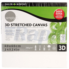 Daler Rowney 3D Stretched Canvas 60*60cm/24*24" - Al Masam Stationery LLC