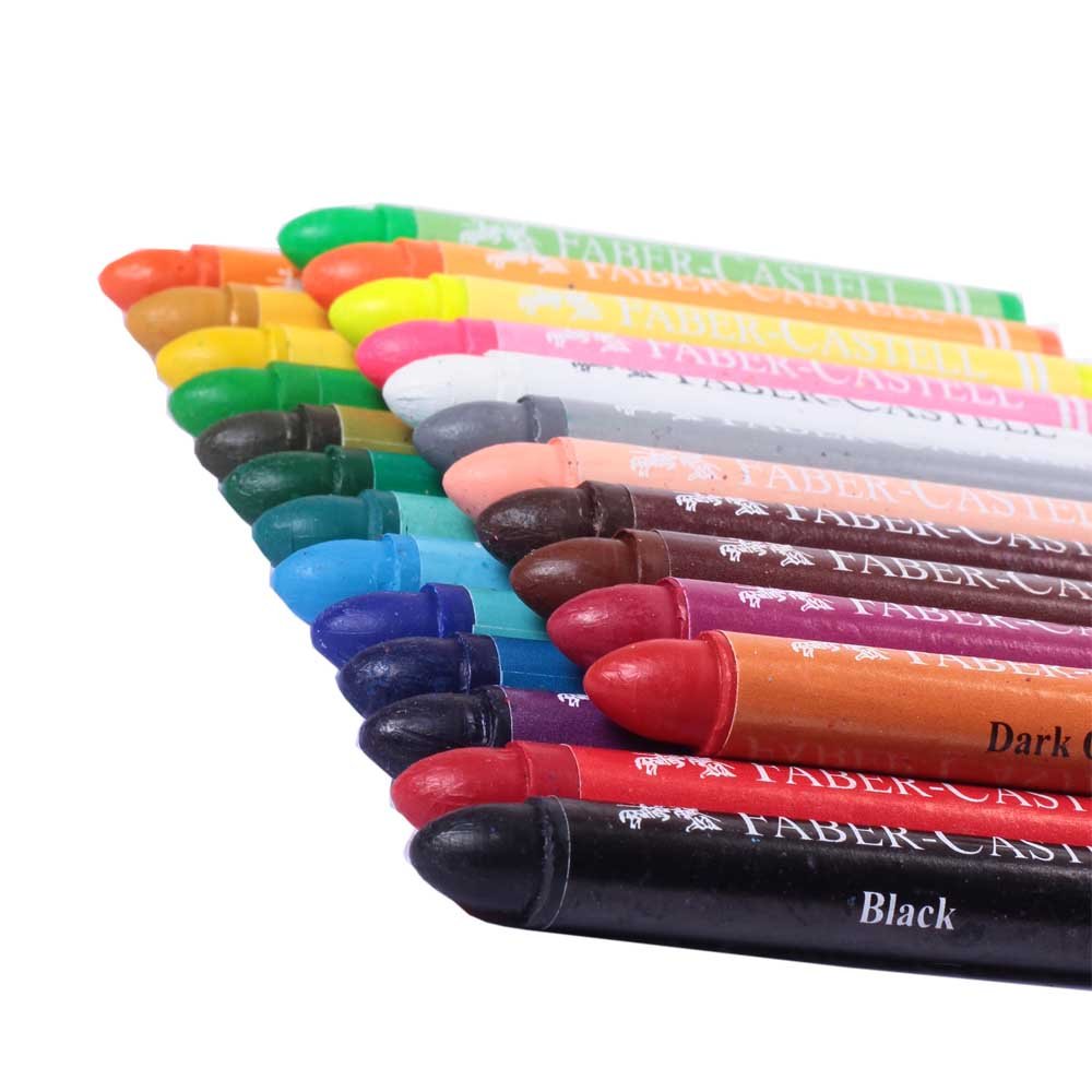 FABER-CASTELL Jumbo Wax Crayons Round 90mm 11mm - Al Masam Stationery LLC