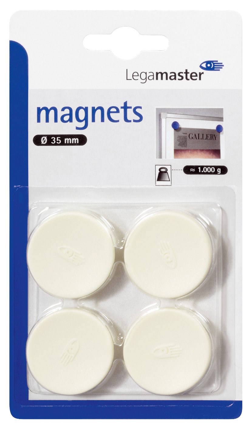 LEGAMASTER MAGNETS ROUND 35 MM WHITE - Al Masam Stationery LLC