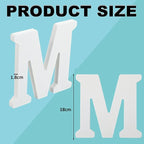 White Wooden Letter M for Crafts & DIY Decoration
