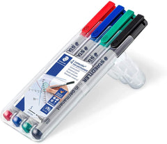 Staedtler 311-WP4-S Lumocolor OHP Non-Permanent Pen U-Fine
